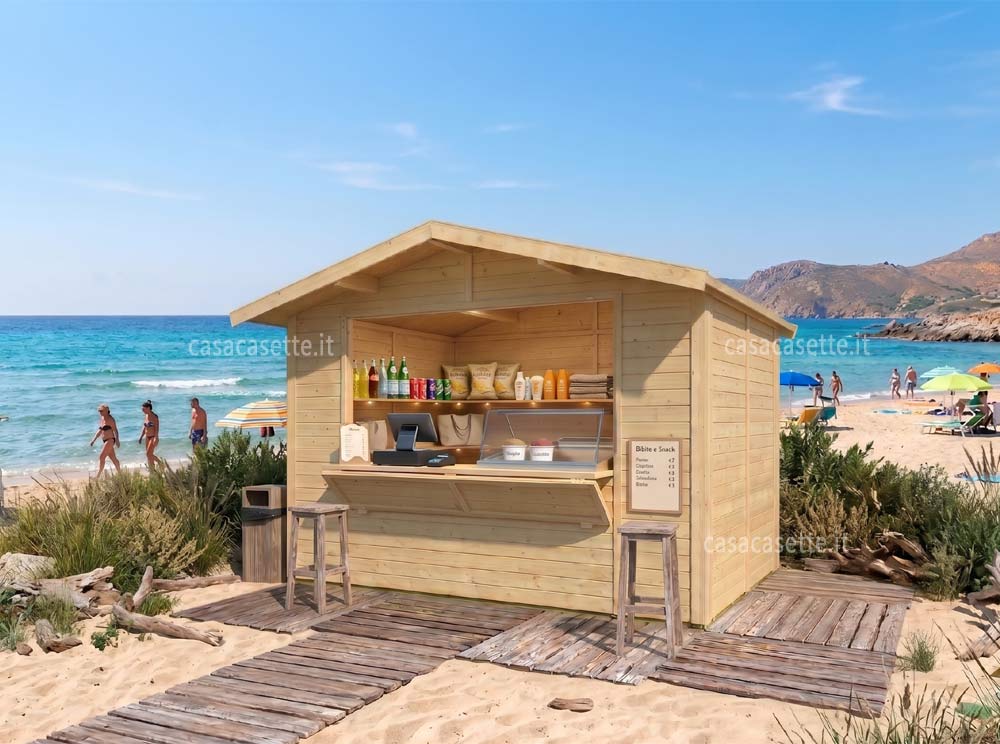 Chiosco modello Cortina 3x2 18mm spiaggia