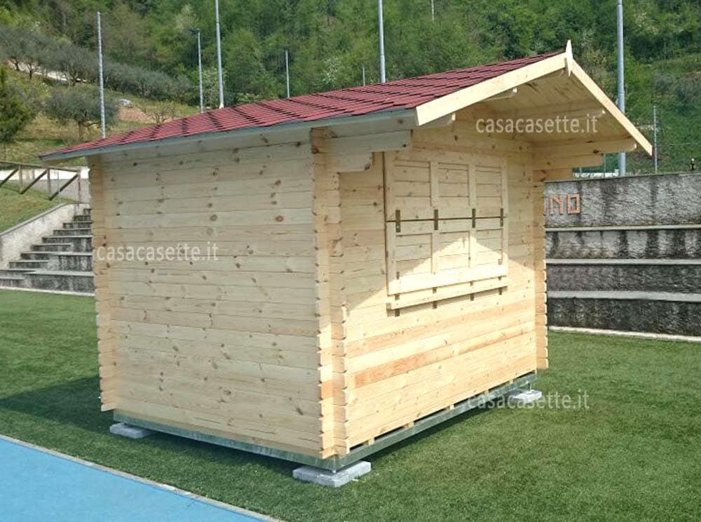 Chiosco fisso 3x25 tegole Chiosco fisso modello 3x25 tegole rosse