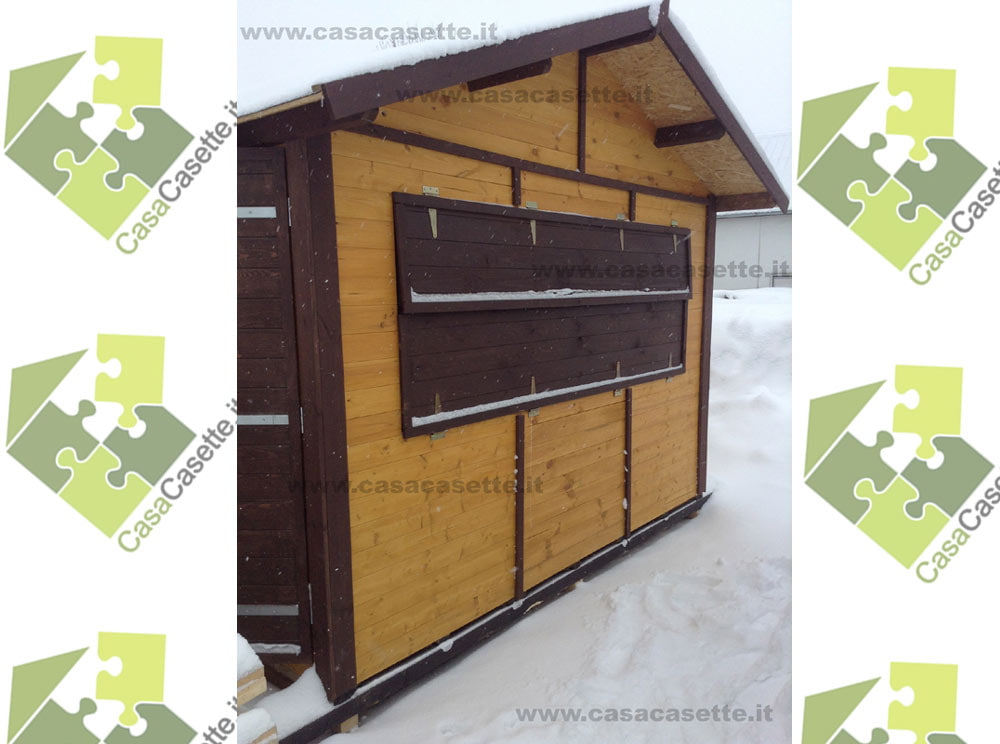 Chiosco smontabile 3x2 massello Chiosco smontabile modello 3x2 massello naturale