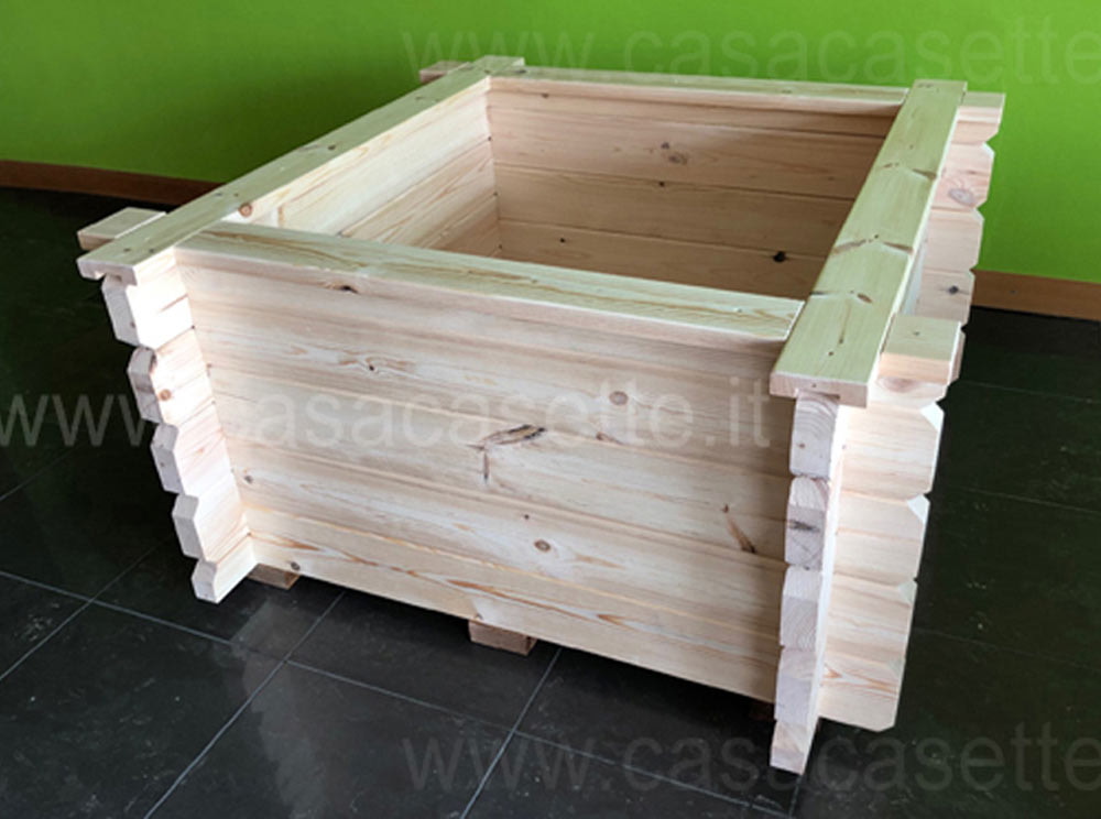 Fiorera in legno massello Fioriera in legno 12x12 massello