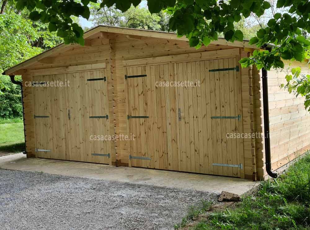 Garage Bergamo 6x6 color moro Garage modello Bergamo 6x6 color moro grondaia