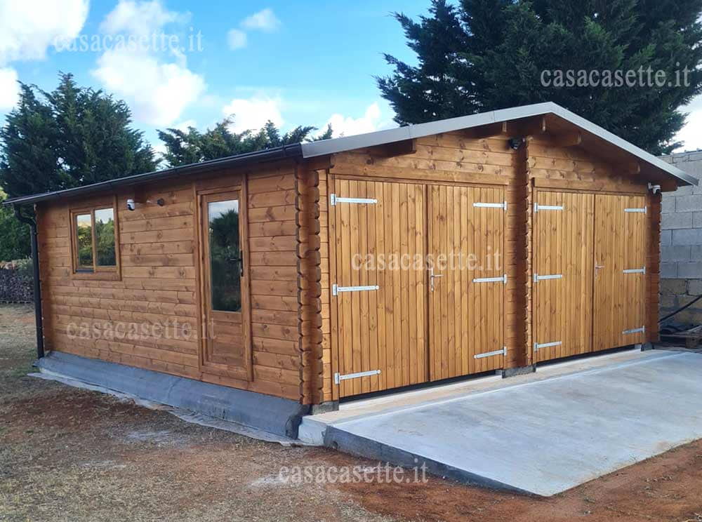 Garage Bergamo 6x6 colore Garage modello Bergamo 6x6 colore noce