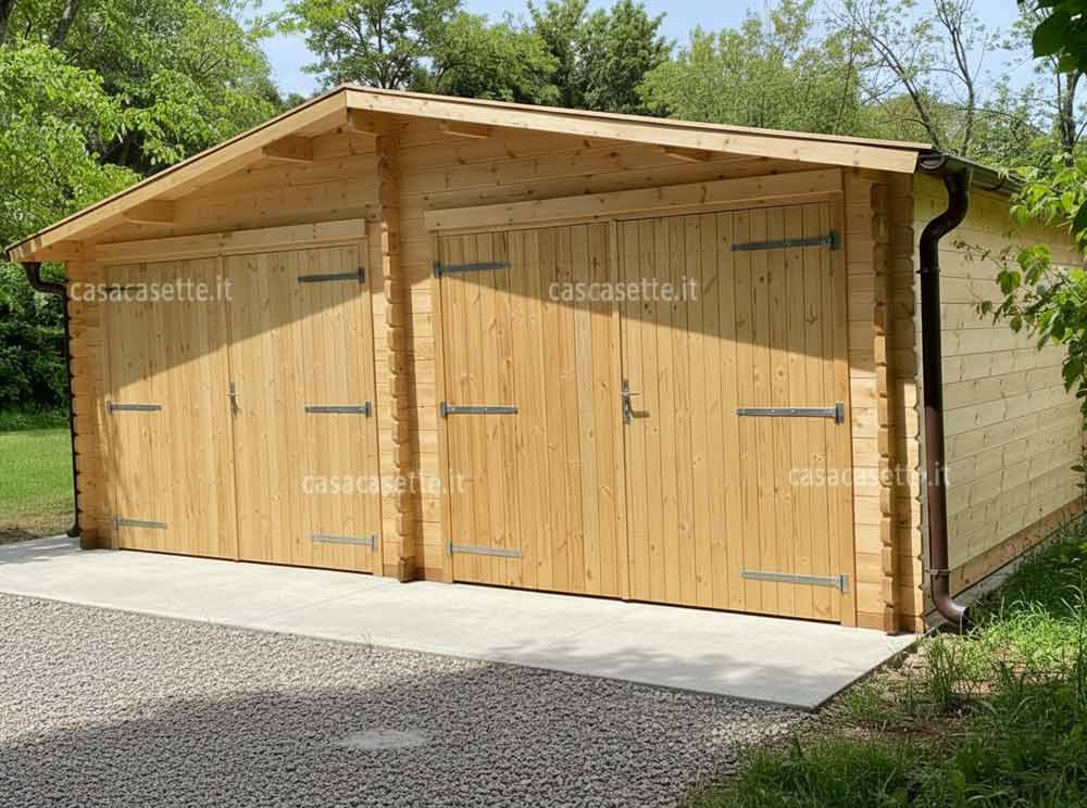 Garage Bergamo 6x6 grondaia preverniciata Garage modello Bergamo 6x6 grondaia preverniciata