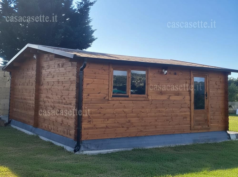 Garage Bergamo 6x6 noce chiaro colore Garage modello Bergamo 6x6 noce chiaro colore