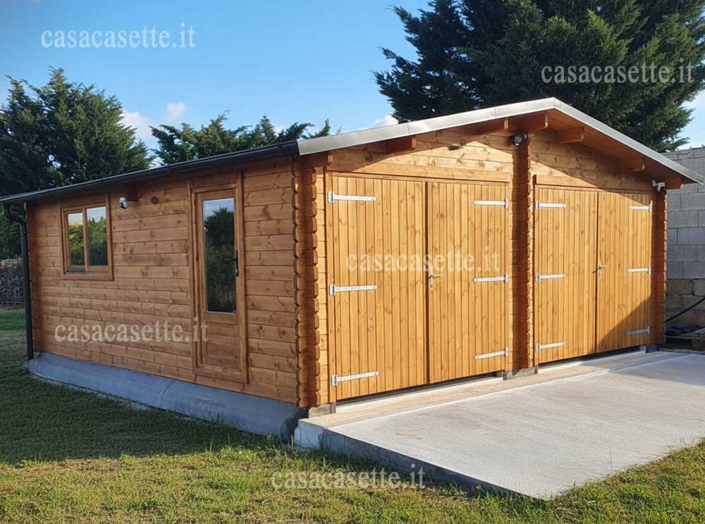 Garage Bergamo 6x6 noce impregnante Garage modello Bergamo 6x6 noce impregnante