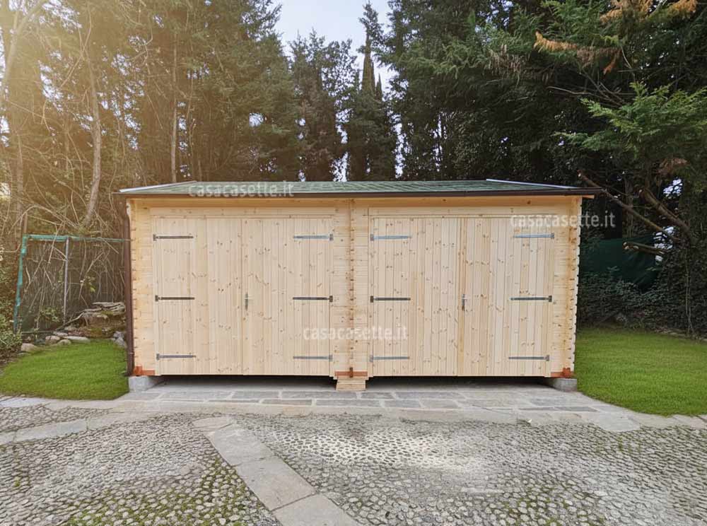 Garage Pavia 6x6 verde tegola Garage modello Pavia 6x6 verde tegola