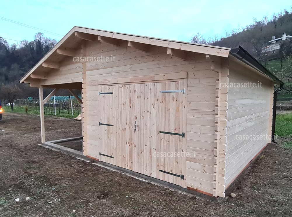 Garage modello Ravenna 66x54 massello naturale