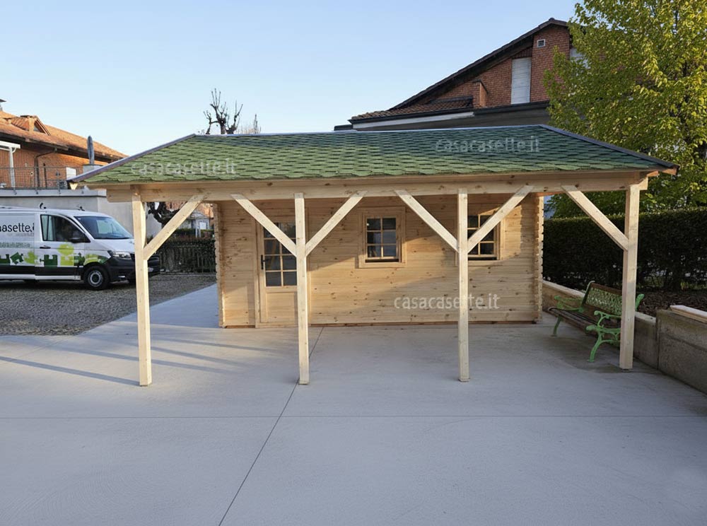 Garage Ravenna 66x54 verdi tegole Garage modello Ravenna 66x54 verdi tegole