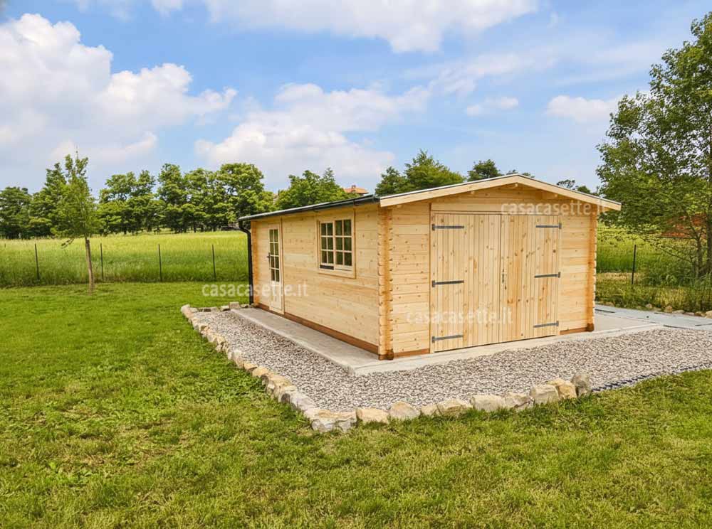 Garage Varese 4x6 grondaia acciaio Garage modello Varese 4x6 grondaia acciaio