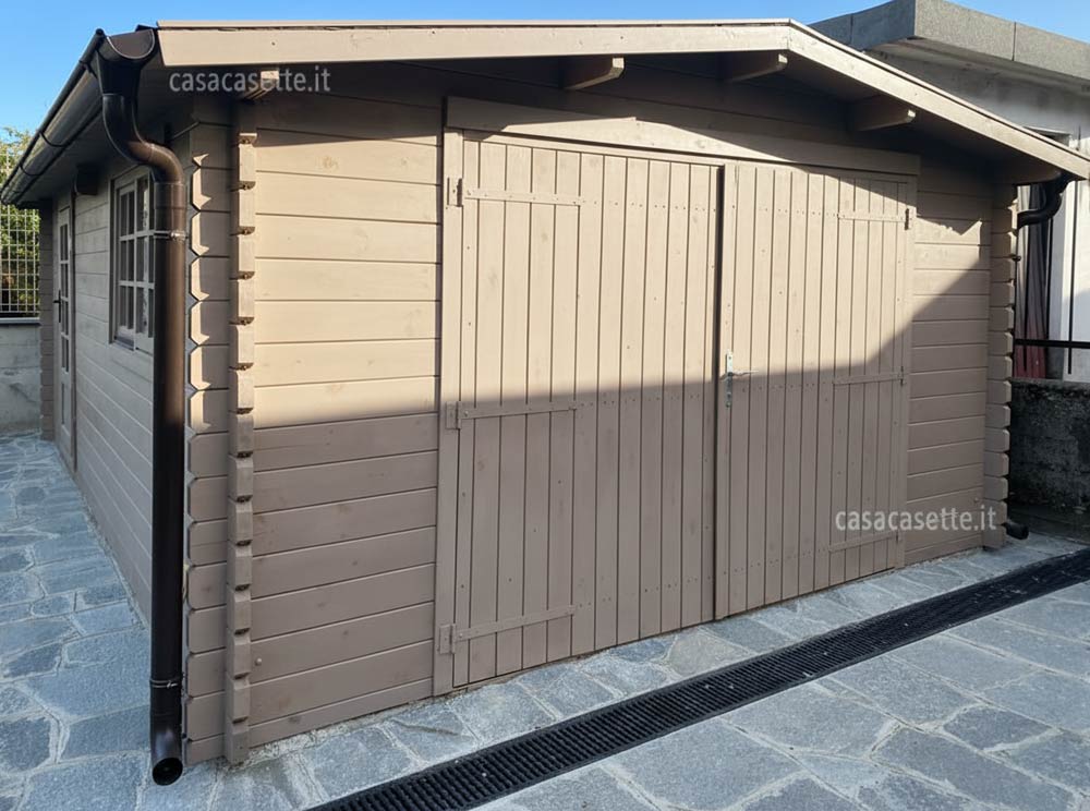 Garage Varese 4x6 impregnante tortora Garage modello Varese 4x6 impregnante tortora