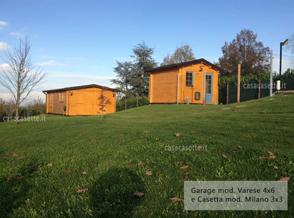 Garage modello Varese 4x6 miele colore casetta Milano