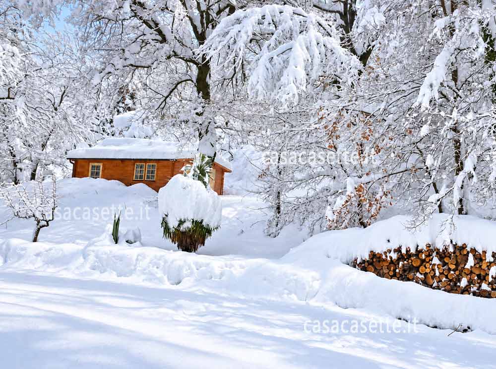 Garage modello Varese 4x6 paesaggio neve