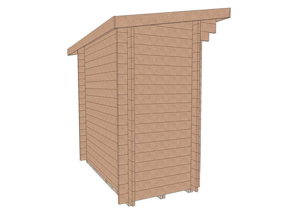 Legnaia 2x1 fianco Legnaia modello 2x1 fianco massello