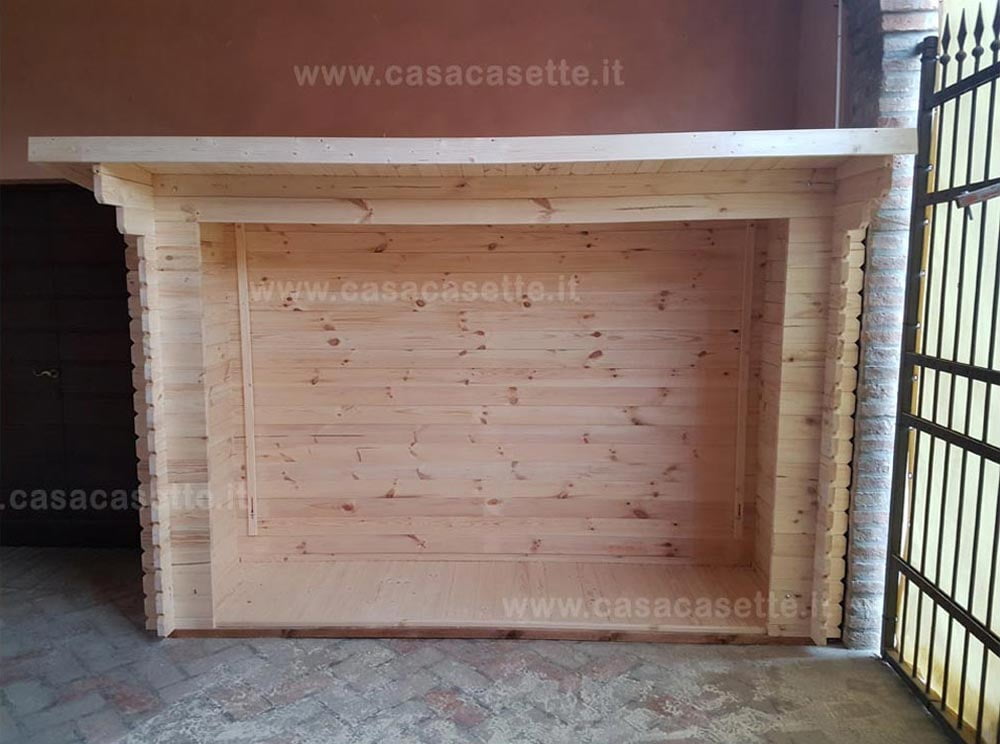 Legnaia 3x1 frontale Legnaia modello 3x1 frontale massello