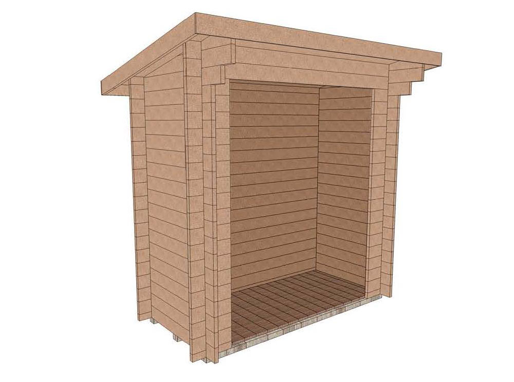 Legnaia in legno 2x1 Legnaia in legno modello 2x1