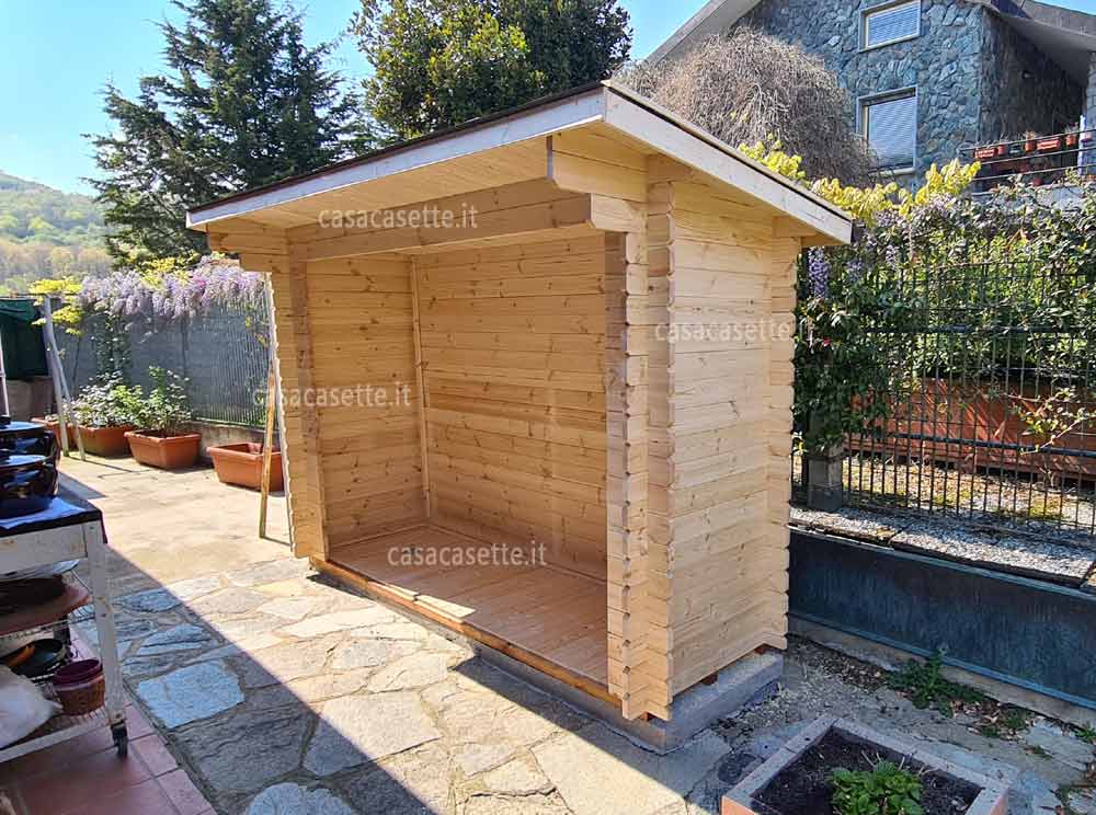 Legnaia in legno 3x1 Legnaia in legno modello 3x1