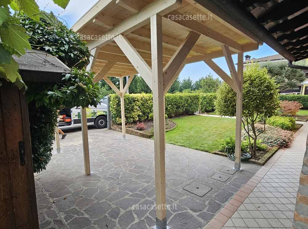 Tettoia carport 3x5 massello Tettoia carport modello 3x5 massello naturale