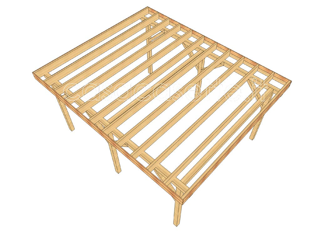 Tettoia carport 5x6 panoramica Tettoia carport modello 5x6 panoramica alto