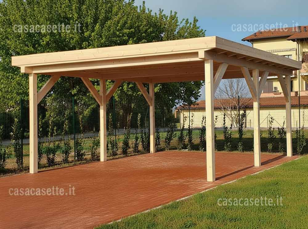 Tettoia carport modello 6x6 135mm