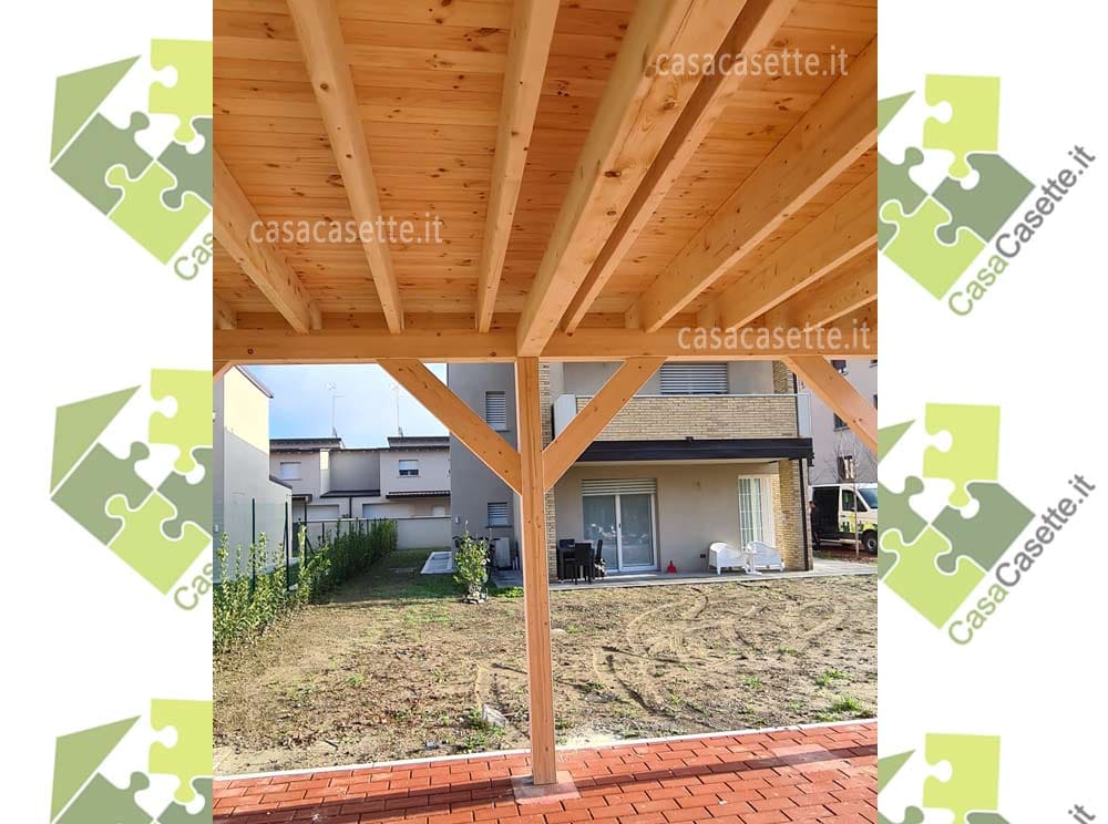 Tettoia carport 6x6 assito Tettoia carport modello 6x6 assito tetto