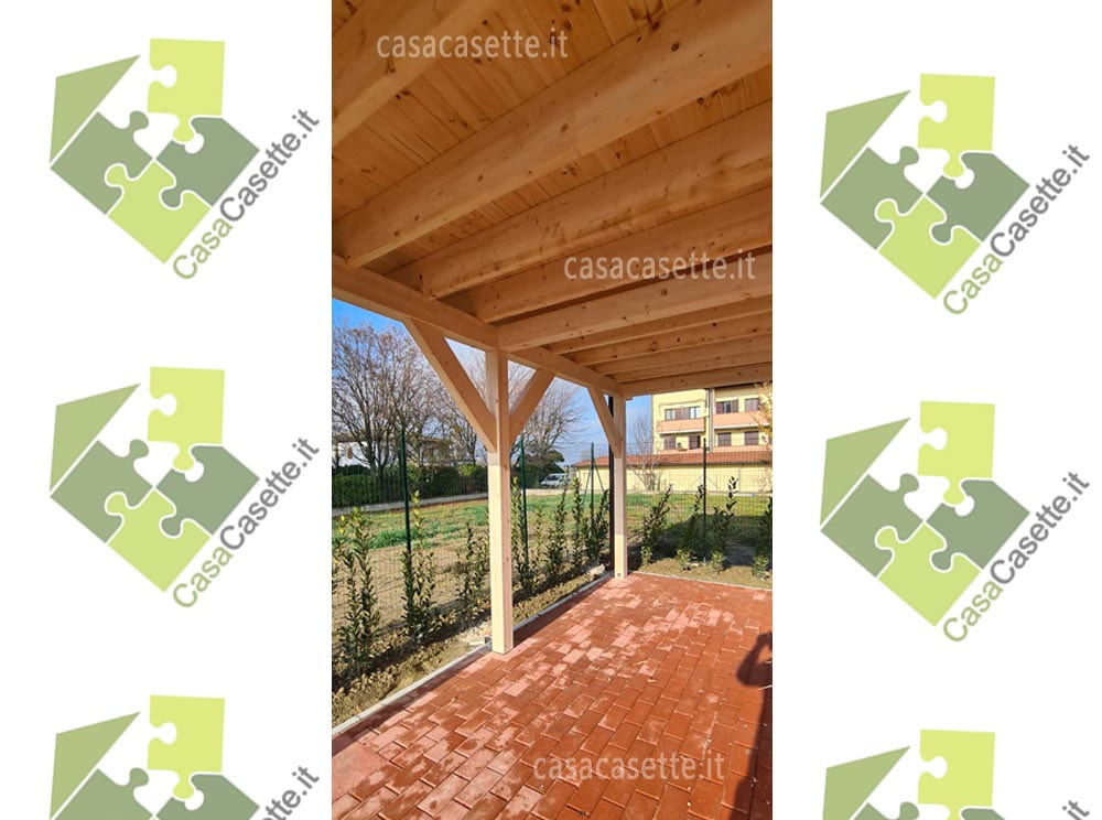 Tettoia carport 6x6 dettaglio Tettoia carport modello 6x6 dettaglio