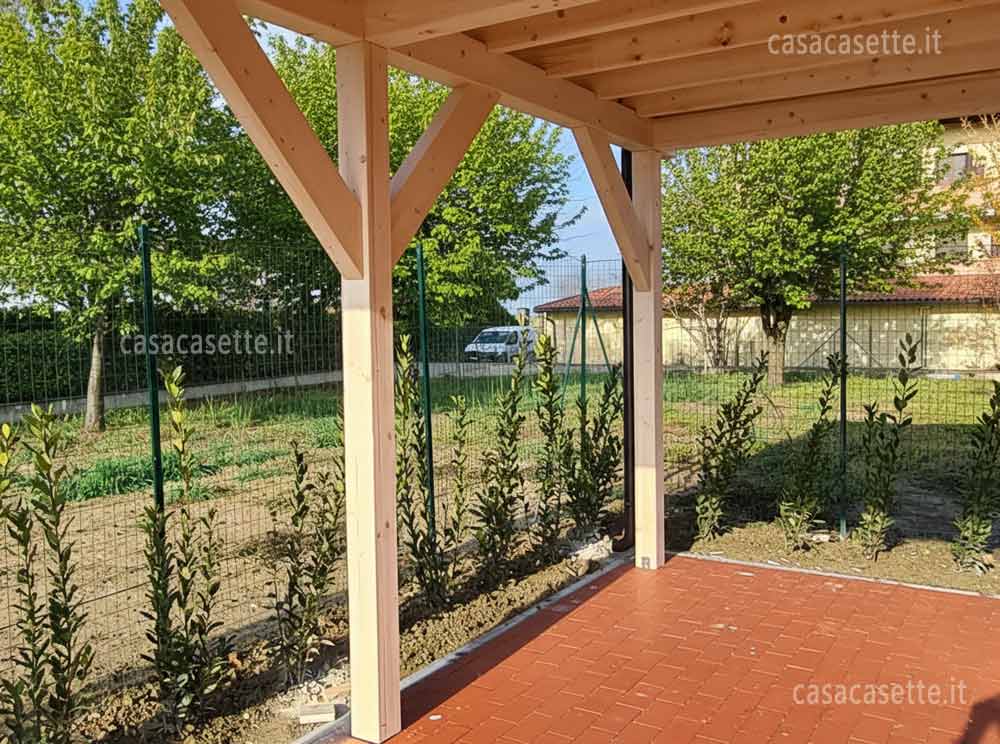 Tettoia carport modello 6x6 pali