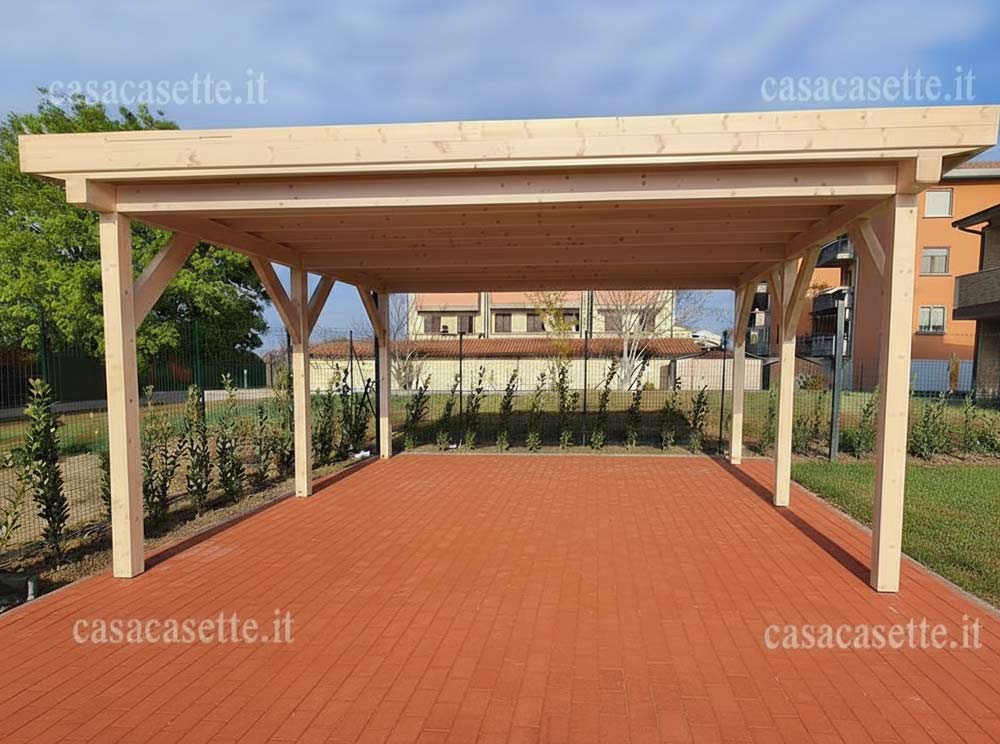 Tettoia carport 6x6 tetto assito Tettoia carport modello 6x6 tetto assito