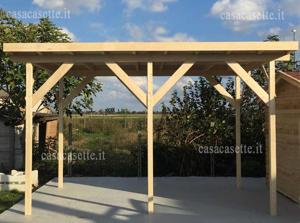 Tettoia in legno carport 3x5 Tettoia in legno carport 3x5 orizzontale