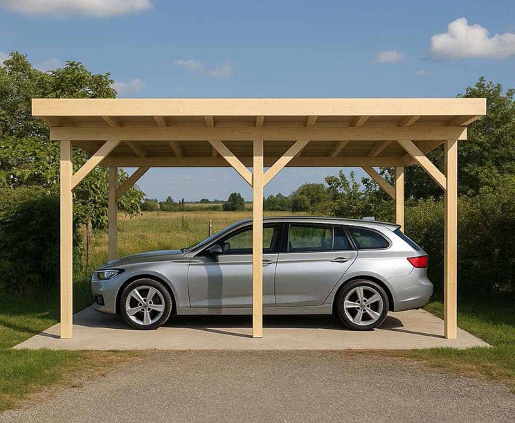 Tettoia in legno carport misure 3x5