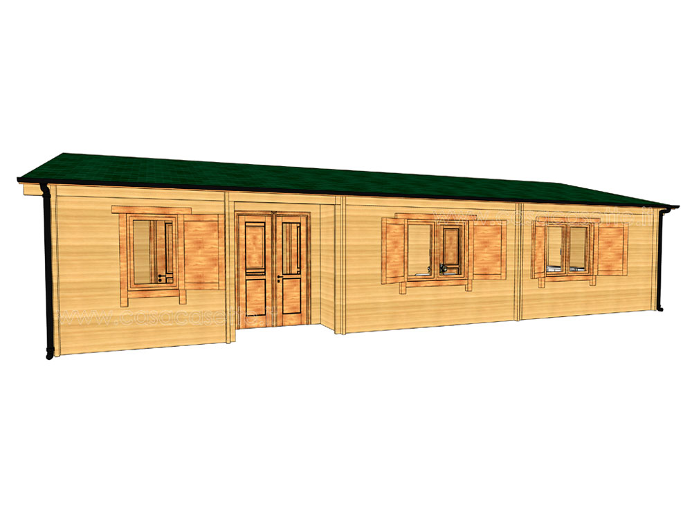 Casetta in legno modello Andorra misure 90mq