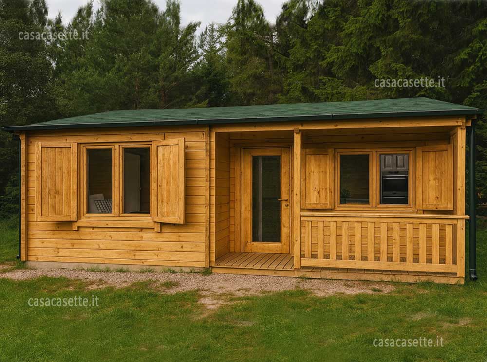 Casetta in legno modello Portofino misure 50mq