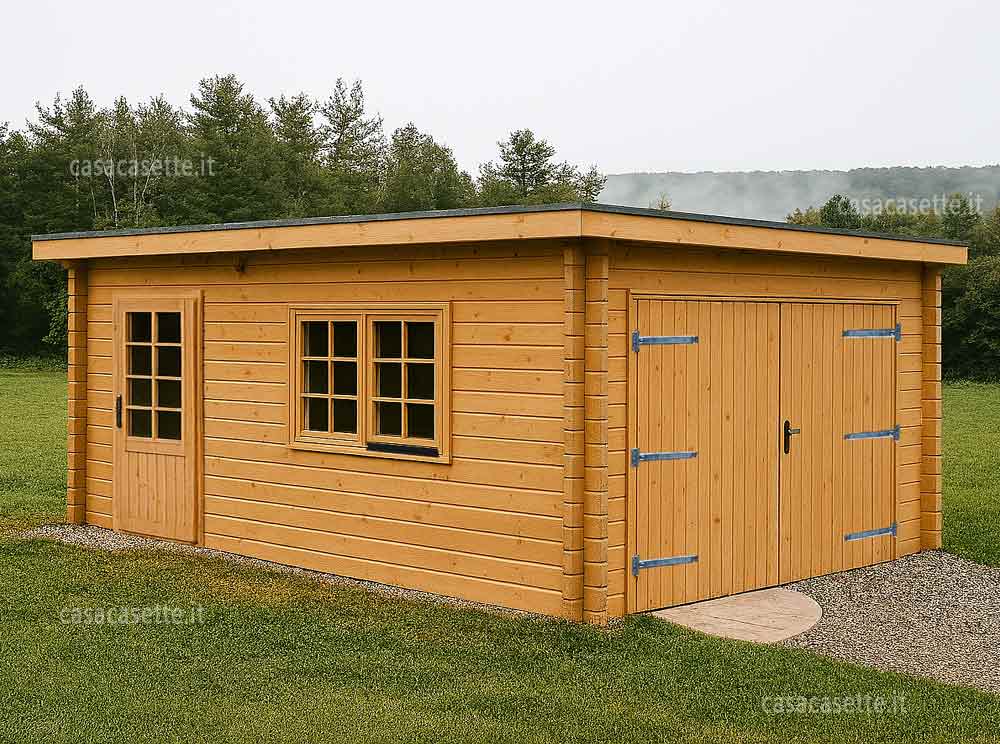 Garage in legno modello Genova misure 32x52